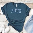 Fifth Grade Toile De Jouy Back To School Teachers Kids Women's Heather T-Shirt Heather Deep Teal