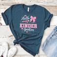 First Day Of School Teacher Girl Coquette Hello Kindergarten Women's Heather T-Shirt Heather Deep Teal First Day Of School Teacher Girl Coquette Hello Kindergarten Women's Heather T-Shirt Heather Deep Teal
