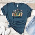 First Grade Teacher Wildflower Back To School Floral Outfits Women's Heather T-Shirt Heather Deep Teal First Grade Teacher Wildflower Back To School Floral Outfits Women's Heather T-Shirt Heather Deep Teal