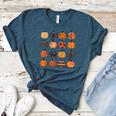 Folk Art Pumpkins Teacher Nurses Admin Witch Halloween Cute Women's Heather T-Shirt Heather Deep Teal Folk Art Pumpkins Teacher Nurses Admin Witch Halloween Cute Women's Heather T-Shirt Heather Deep Teal