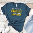 The Force Strong With This Teacher Men Women Kids Women's Heather T-Shirt Heather Deep Teal