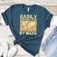 Geography Teacher Easily Distracted By Maps Women's Heather T-Shirt Heather Deep Teal