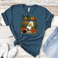 Ghost Library Reading Books Halloween Librarian Teacher Women's Heather T-Shirt Heather Deep Teal Ghost Library Reading Books Halloween Librarian Teacher Women's Heather T-Shirt Heather Deep Teal