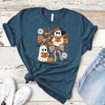 Ghost Reading Books Halloween Bow Spooky Teacher Student Women's Heather T-Shirt Heather Deep Teal Ghost Reading Books Halloween Bow Spooky Teacher Student Women's Heather T-Shirt Heather Deep Teal