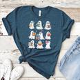 Ghost Reading Teacher Halloween Costume Librarian Book Lover Women's Heather T-Shirt Heather Deep Teal