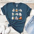Ghost Reading Teacher Halloween Librarian Book Lover School Women's Heather T-Shirt Heather Deep Teal Ghost Reading Teacher Halloween Librarian Book Lover School Women's Heather T-Shirt Heather Deep Teal
