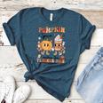 Groovy Pumpkin Spice Makes Teacher Nice Fall Thanksgiving Women's Heather T-Shirt Heather Deep Teal Groovy Pumpkin Spice Makes Teacher Nice Fall Thanksgiving Women's Heather T-Shirt Heather Deep Teal