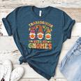 Groovy Thanksgiving With My Gnomie Women Teacher Fall Gnome Women's Heather T-Shirt Heather Deep Teal Groovy Thanksgiving With My Gnomie Women Teacher Fall Gnome Women's Heather T-Shirt Heather Deep Teal
