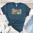 Groovy Toddler Teacher Appreciation Back To School Women's Heather T-Shirt Heather Deep Teal Groovy Toddler Teacher Appreciation Back To School Women's Heather T-Shirt Heather Deep Teal