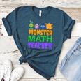 Halloween Monster Math Teacher Men Women Women's Heather T-Shirt Heather Deep Teal Halloween Monster Math Teacher Men Women Women's Heather T-Shirt Heather Deep Teal