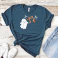 Halloween Music Note Ghost Teacher Fall Musical Instrument Women's Heather T-Shirt Heather Deep Teal Halloween Music Note Ghost Teacher Fall Musical Instrument Women's Heather T-Shirt Heather Deep Teal