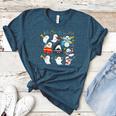 Halloween Music Teacher Ghost Playing Musical Instruments Women's Heather T-Shirt Heather Deep Teal Halloween Music Teacher Ghost Playing Musical Instruments Women's Heather T-Shirt Heather Deep Teal