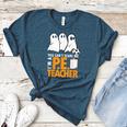 Halloween PE Teacher Shirt Can't Scare Me Women's Heather T-Shirt Heather Deep Teal Halloween PE Teacher Shirt Can't Scare Me Women's Heather T-Shirt Heather Deep Teal
