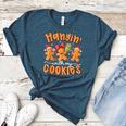 Hangin With My Cookies Gingerbread Men Women Xmas Teacher Women's Heather T-Shirt Heather Deep Teal