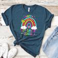 Happy 50th Days Of School Rainbow Teacher 50 Days Smarter Women's Heather T-Shirt Heather Deep Teal