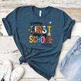 Happy First Day Of School PE Teacher Life Back To School Women's Heather T-Shirt Heather Deep Teal Happy First Day Of School PE Teacher Life Back To School Women's Heather T-Shirt Heather Deep Teal