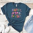 Happy Fri-Yay Teacher Fry Yay Friday Weekend Cute Fri-Yay Women's Heather T-Shirt Heather Deep Teal Happy Fri-Yay Teacher Fry Yay Friday Weekend Cute Fri-Yay Women's Heather T-Shirt Heather Deep Teal