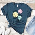 Happy To See Your Face Smile Face Teacher Back To School Women's Heather T-Shirt Heather Deep Teal Happy To See Your Face Smile Face Teacher Back To School Women's Heather T-Shirt Heather Deep Teal
