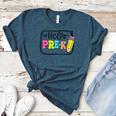 Hello Pre-K Team Preschool Teacher Kids Back To School Women's Heather T-Shirt Heather Deep Teal Hello Pre-K Team Preschool Teacher Kids Back To School Women's Heather T-Shirt Heather Deep Teal