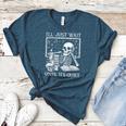 I'Ll Just Wait Until It's Quiet Skeleton Halloween Teacher Women's Heather T-Shirt Heather Deep Teal