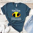 I'm a Teacher What's Your Superpower Teacher Women's Heather T-Shirt Heather Deep Teal I'm a Teacher What's Your Superpower Teacher Women's Heather T-Shirt Heather Deep Teal