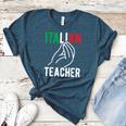 Italian Teacher Italy Italia Back To School First Day Women's Heather T-Shirt Heather Deep Teal Italian Teacher Italy Italia Back To School First Day Women's Heather T-Shirt Heather Deep Teal