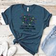 It's Fine I'm Fine Christmas Lights Teacher Xmas Women's Heather T-Shirt Heather Deep Teal It's Fine I'm Fine Christmas Lights Teacher Xmas Women's Heather T-Shirt Heather Deep Teal