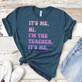 It's Me Hi I'm The TEACHER It's Me Teacher Educator Women's Heather T-Shirt Heather Deep Teal It's Me Hi I'm The TEACHER It's Me Teacher Educator Women's Heather T-Shirt Heather Deep Teal