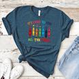 Its Okay To Feel All The Feels Mood Color Crayons Teacher Women's Heather T-Shirt Heather Deep Teal