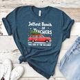 Jolliest Bunch Of Teachers This Side Of The Hallway Xmas PJ Women's Heather T-Shirt Heather Deep Teal