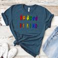 Be Kind Pride Sign Language Rainbow Teachers Interpreter ASL Women's Heather T-Shirt Heather Deep Teal