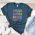 KINDERGARTEN ROCKS Teacher Crew Rock Star Kinder Team Women's Heather T-Shirt Heather Deep Teal KINDERGARTEN ROCKS Teacher Crew Rock Star Kinder Team Women's Heather T-Shirt Heather Deep Teal