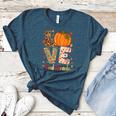 Love 2nd Grade Happy Fall Thanksgiving For 2nd Teacher For Men Women Girls Kids Women's Heather T-Shirt Heather Deep Teal