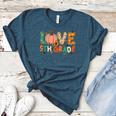 Love 5th Grade Thanksgiving Colorful Fall Leaves Teacher Women's Heather T-Shirt Heather Deep Teal