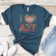 I Love Art Artist Painter Colorful Painting Art Teacher Women's Heather T-Shirt Heather Deep Teal