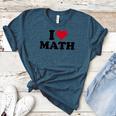I Love Math Teacher Women's Heather T-Shirt Heather Deep Teal I Love Math Teacher Women's Heather T-Shirt Heather Deep Teal