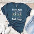 I Love Maths And Dogs Puppy Dog Lover Teacher Student Women's Heather T-Shirt Heather Deep Teal I Love Maths And Dogs Puppy Dog Lover Teacher Student Women's Heather T-Shirt Heather Deep Teal
