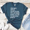 Never Mess With An English Teacher Back To School Women's Heather T-Shirt Heather Deep Teal Never Mess With An English Teacher Back To School Women's Heather T-Shirt Heather Deep Teal