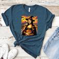 Mona Lisa Pumpkin Halloween Art Teacher Witchy Women Kids Women's Heather T-Shirt Heather Deep Teal Mona Lisa Pumpkin Halloween Art Teacher Witchy Women Kids Women's Heather T-Shirt Heather Deep Teal