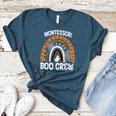 Montessori Teacher Halloween Boo Rainbow Leopard Halloween Women's Heather T-Shirt Heather Deep Teal Montessori Teacher Halloween Boo Rainbow Leopard Halloween Women's Heather T-Shirt Heather Deep Teal