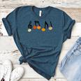 Music Notes Pumpkin Music Teacher Musician Fall Halloween Men Women Kids Women's Heather T-Shirt Heather Deep Teal