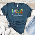 Music Teacher Tie Dye Appreciation Day Hello Back To School Men Women Women's Heather T-Shirt Heather Deep Teal Music Teacher Tie Dye Appreciation Day Hello Back To School Men Women Women's Heather T-Shirt Heather Deep Teal