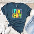 Neon Retro Teacher Cute Teacher Team New Teacher Back To Sch Women's Heather T-Shirt Heather Deep Teal Neon Retro Teacher Cute Teacher Team New Teacher Back To Sch Women's Heather T-Shirt Heather Deep Teal