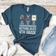 Nothing Beats 4th Grade Back To School Kids Teachers Women's Heather T-Shirt Heather Deep Teal