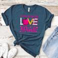 In October We Wear Pink Love Teacher Breast Cancer Awareness Women's Heather T-Shirt Heather Deep Teal