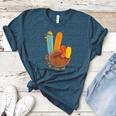 One Thankful Teacher Thanksgiving Turkey Peace Hand Sign Women's Heather T-Shirt Heather Deep Teal One Thankful Teacher Thanksgiving Turkey Peace Hand Sign Women's Heather T-Shirt Heather Deep Teal