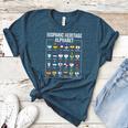 Hispanic Flags Alphabet Hearts Latin Heritage For Teacher Women's Heather T-Shirt Heather Deep Teal