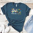 Peace Love Inclusion Sped Squad Special-Ed Teacher Daycare Women's Heather T-Shirt Heather Deep Teal
