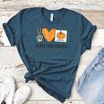 Peace Love Visuals Sped Teacher Pumpkin Skeleton Halloween Women's Heather T-Shirt Heather Deep Teal Peace Love Visuals Sped Teacher Pumpkin Skeleton Halloween Women's Heather T-Shirt Heather Deep Teal