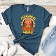 Preschool Gobble Squad Cute Turkey Thanksgiving Teacher Women's Heather T-Shirt Heather Deep Teal Preschool Gobble Squad Cute Turkey Thanksgiving Teacher Women's Heather T-Shirt Heather Deep Teal